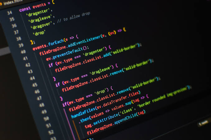 Image of a JavaScript code